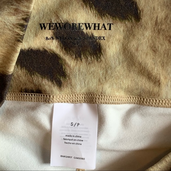 WeWoreWhat Splice Cheetah Print Bike Shorts - Picture 7 of 7